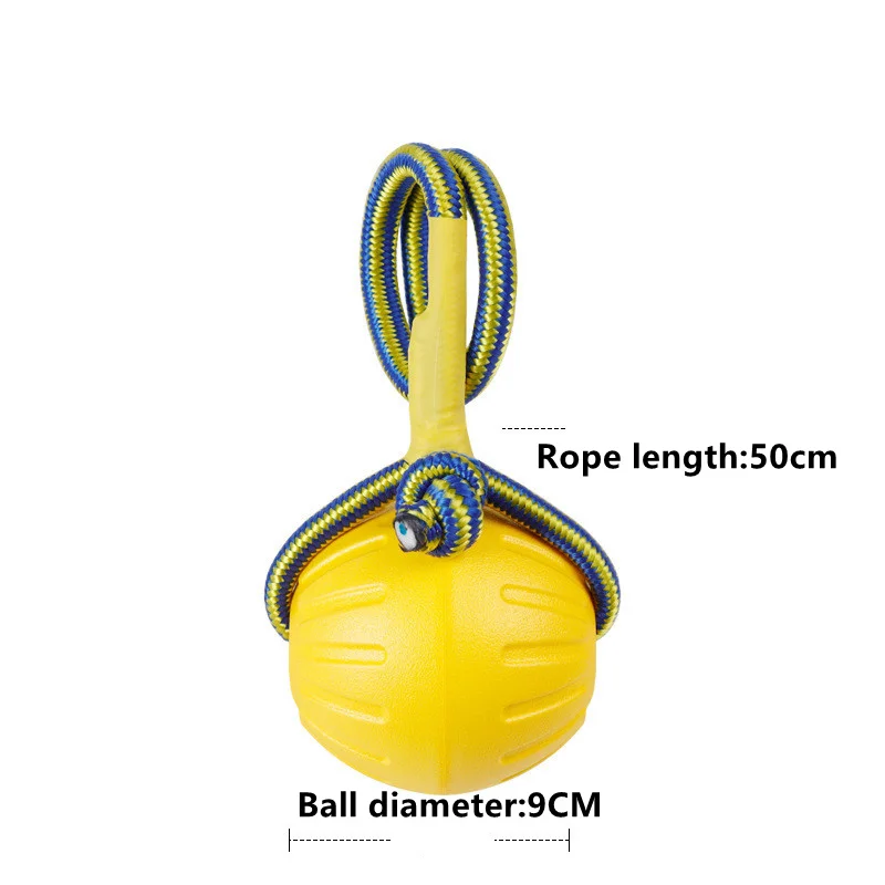 Training Pet Toy Dog Ball Bite Resistant EVA Foam Rubber Water Buoy Air Throwing Wearing Rope Elastic Ball Dogs Toys