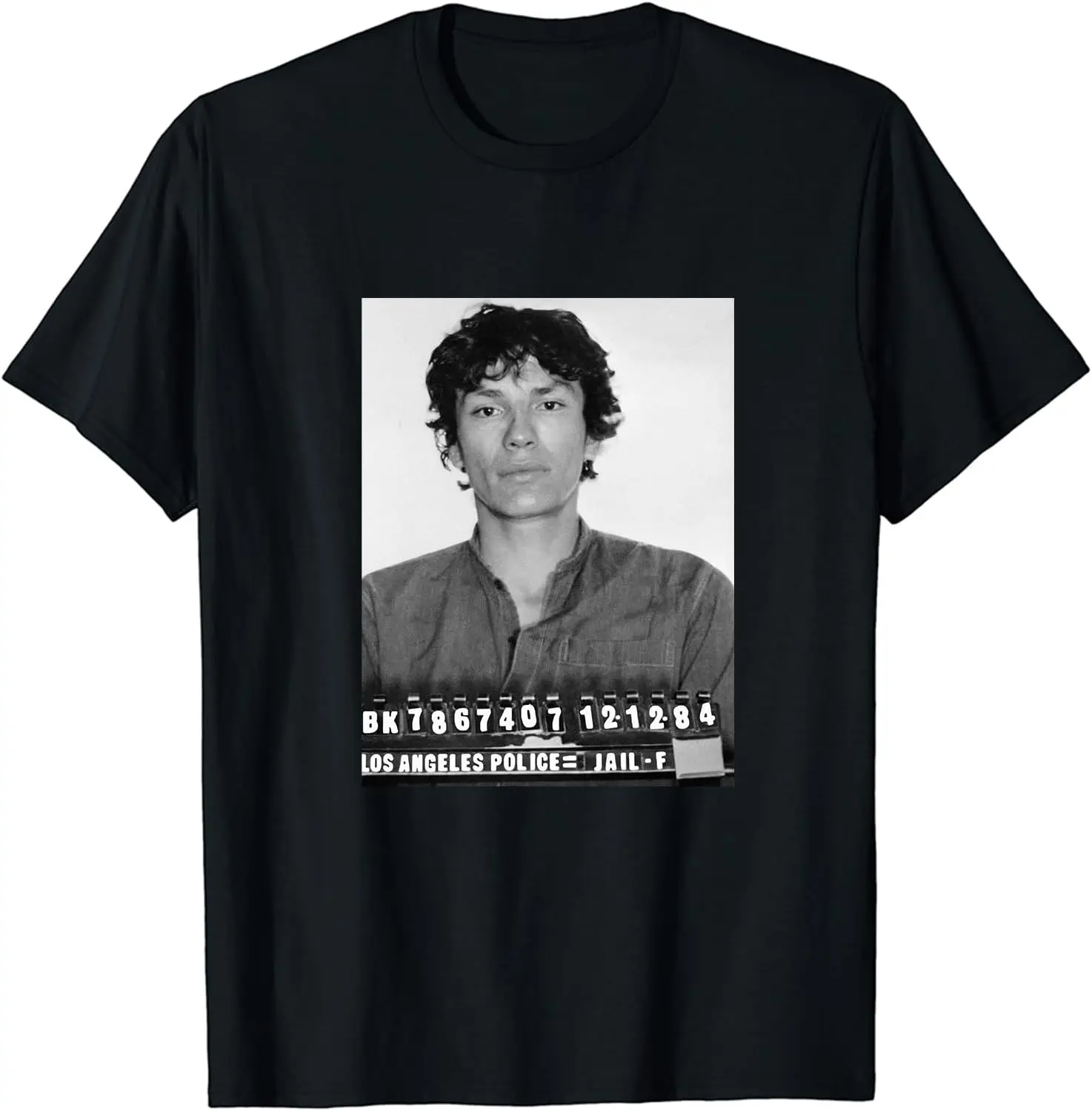 Camiseta de manga corta de algodón para hombre y mujer, camisa de Richard Ramirez, Mugshot