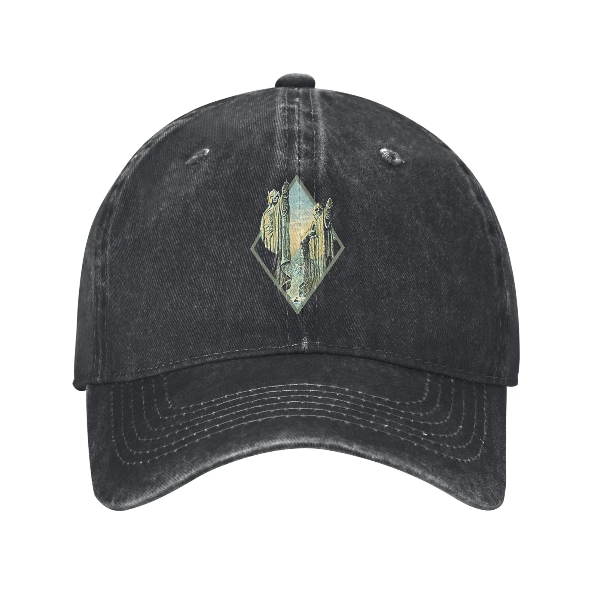 Vintage Kings by the River Diamond Frame L-Lords Of The R-Rings Baseball Cap for Men Women Distressed Washed Headwear Caps Hat