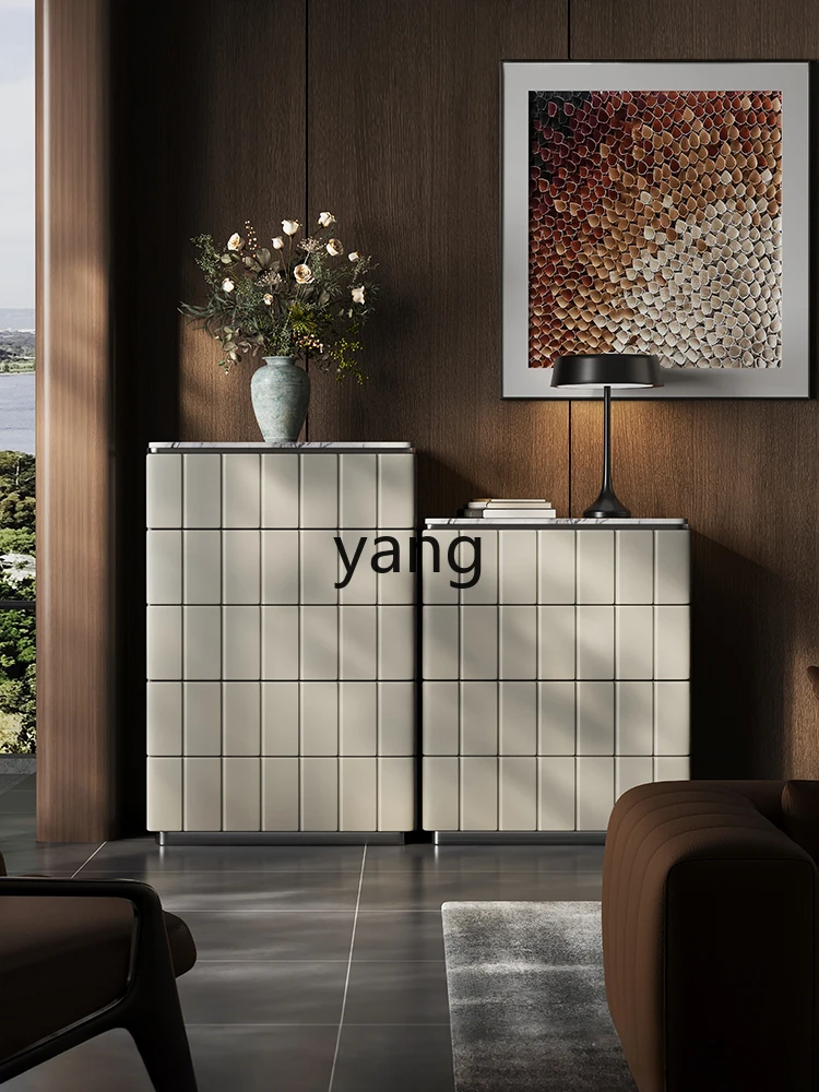 

Lhh Italian minimalist chest of drawers bedroom modern minimalist light wall storage bedside table