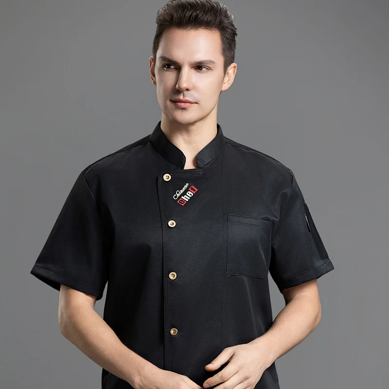 Pasticceria Chef abiti da lavoro ristorante uniforme cuoco giacca Catering Costume top cucina camicia morbida Hotel cameriere tuta