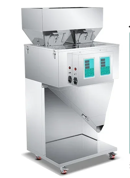 Double scale 999g1500g3000g5000g9999g automatic quantitative packaging machine can mix or take turns to feed