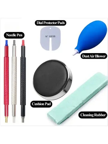 Watch Repair Kits Rubber Dust Air Blower Protector Pads Needle Pen Cleaning Brush Suit Watch Repair Tools Care Kit