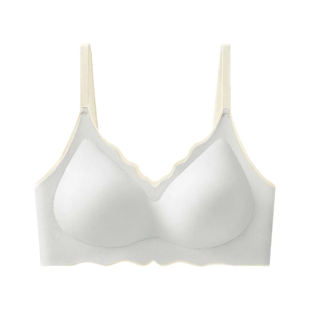 

Traceless Wireless Deep V Bra Shockproof Close-fitting Push Up Underwear Lingerie Gathered Breasts Brassiere for Women Running