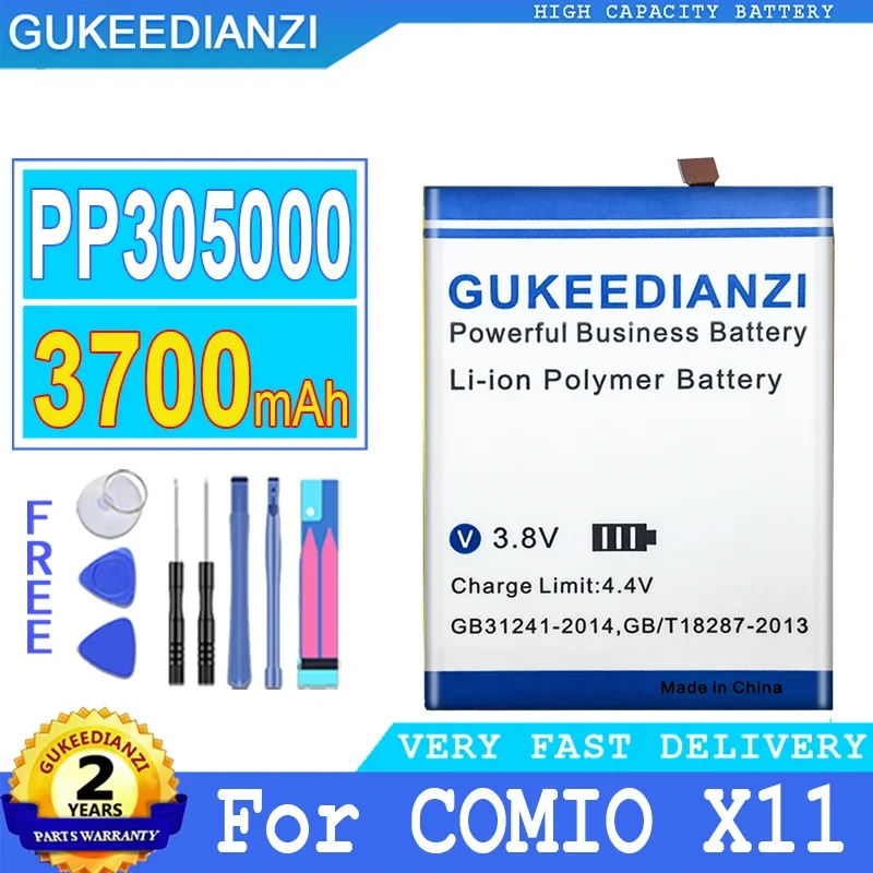 

3700mAh GUKEEDIANZI Battery PP305000 For COMIO X11 Big Power Bateria