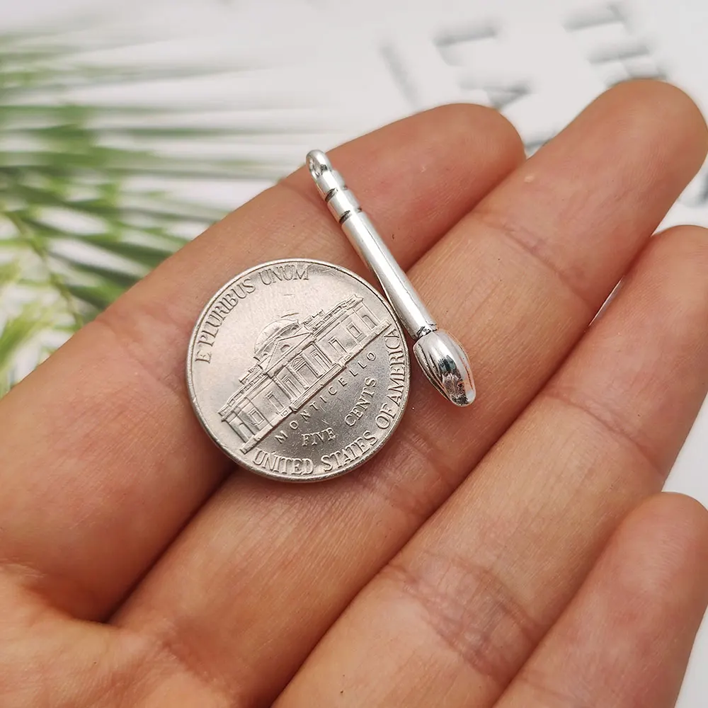 30 sztuk/partia-30x4mm zawieszki do breloczka z pędzlem do malowania DIY dostarcza akcesoria do znajdowania biżuterii — zdjęcie 4