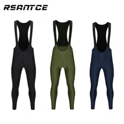 Rsantce Cycling Bib Pants Summer Men Gel Pad Cycling Long Bib Pants Breathable Men's Cycling Pants Tight 6 Hour Ride Trousers