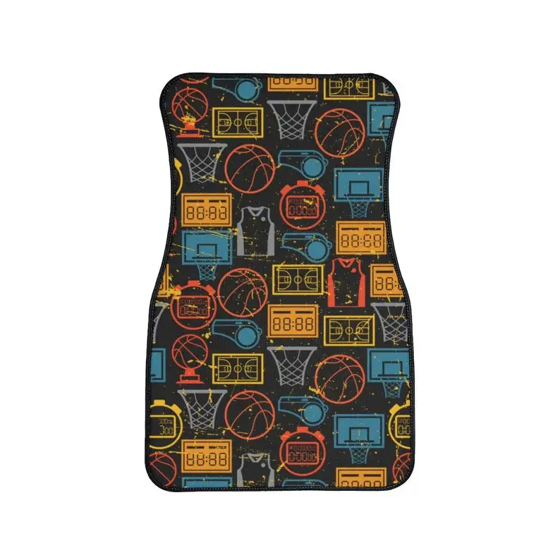 Basketball Sports Car Accessory Floor Mats Basketball Sport Car Decor Vehicle Van Truck Car Gift Sports Fan Car Rug