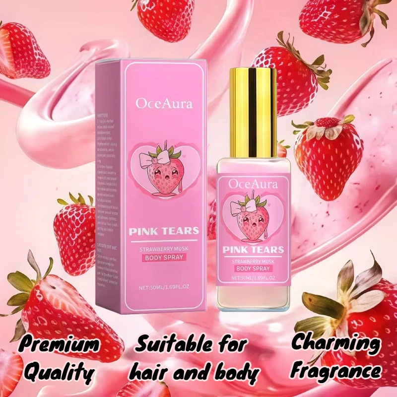 

New Strawberry Musk Body Fragrance Spray Refreshing Moisturizing Nourishing and Caring with A Fresh and Long-lasting Scent 50ML