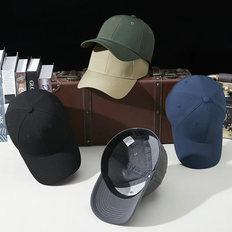 New Full Closed Fitted Baseball Cap Men Big Size High Quality Big Head Fashionable