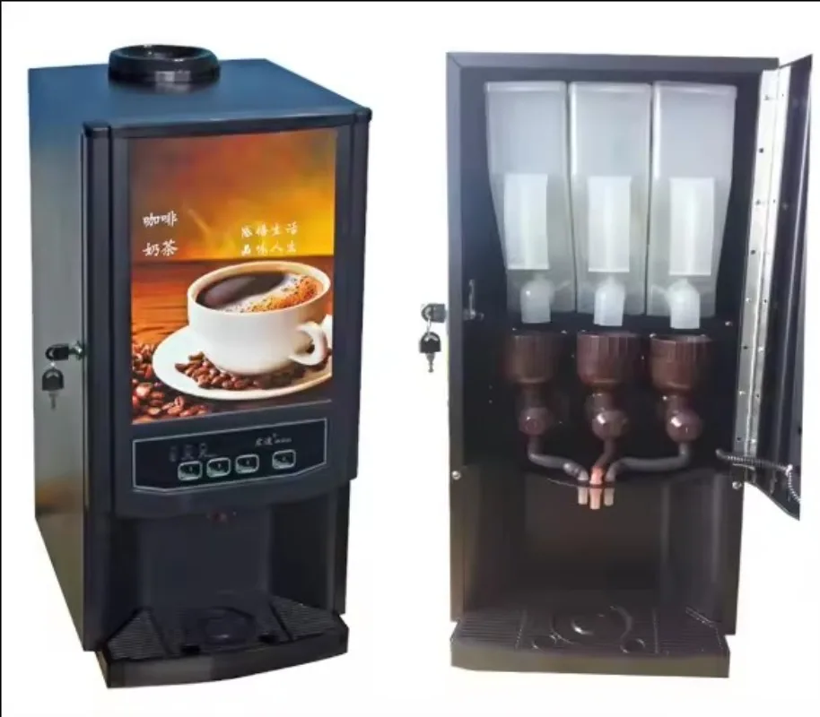 Self serve Custom Automatic Compatibility Commercial Vending Coffee Machine Maker Three cartridge