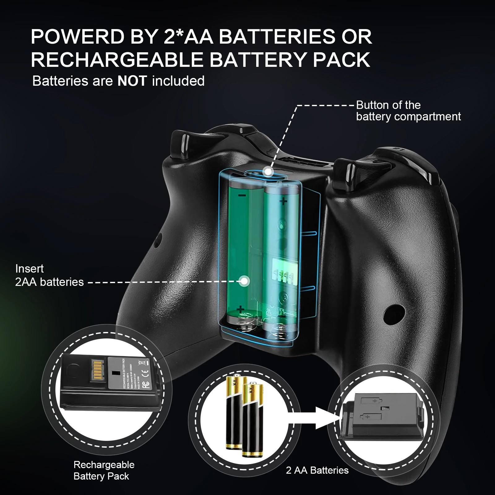 Mando inalámbrico/con cable para Xbox 360, compatible con Xbox 360/360 Slim/Pc/Steam, Joypad para Xbox 360