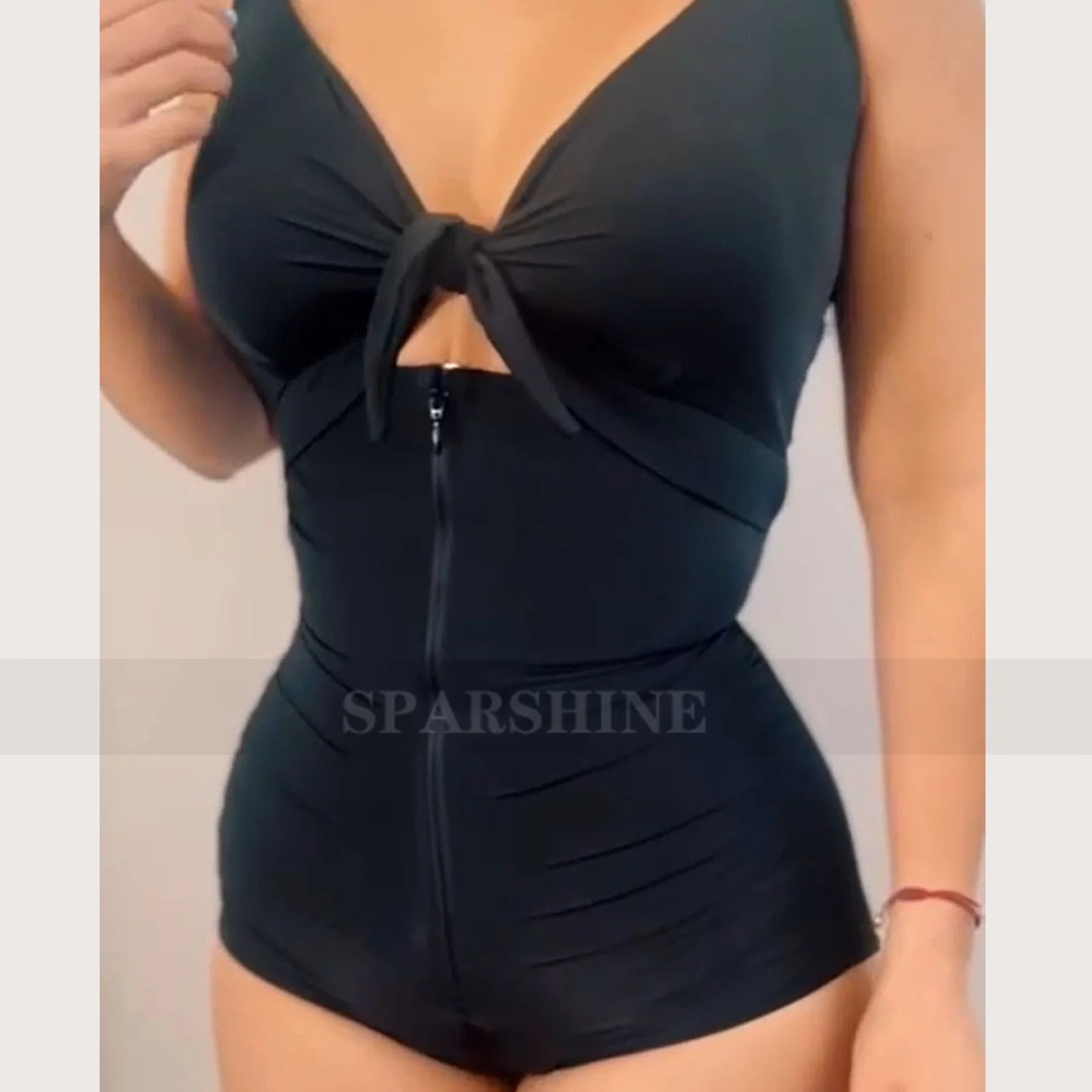 Fajas Women‘s Triangle Jumpsuit Tummy Control One-Piece Bodysuits Slimming Body Abdominal Compression Shapewear Swimsuit Style