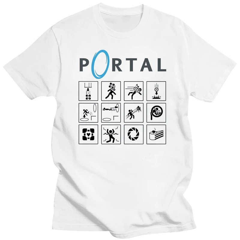 Men T shirt Game PORTAL 2 T shirt funny t-shirt novelty tshirt women