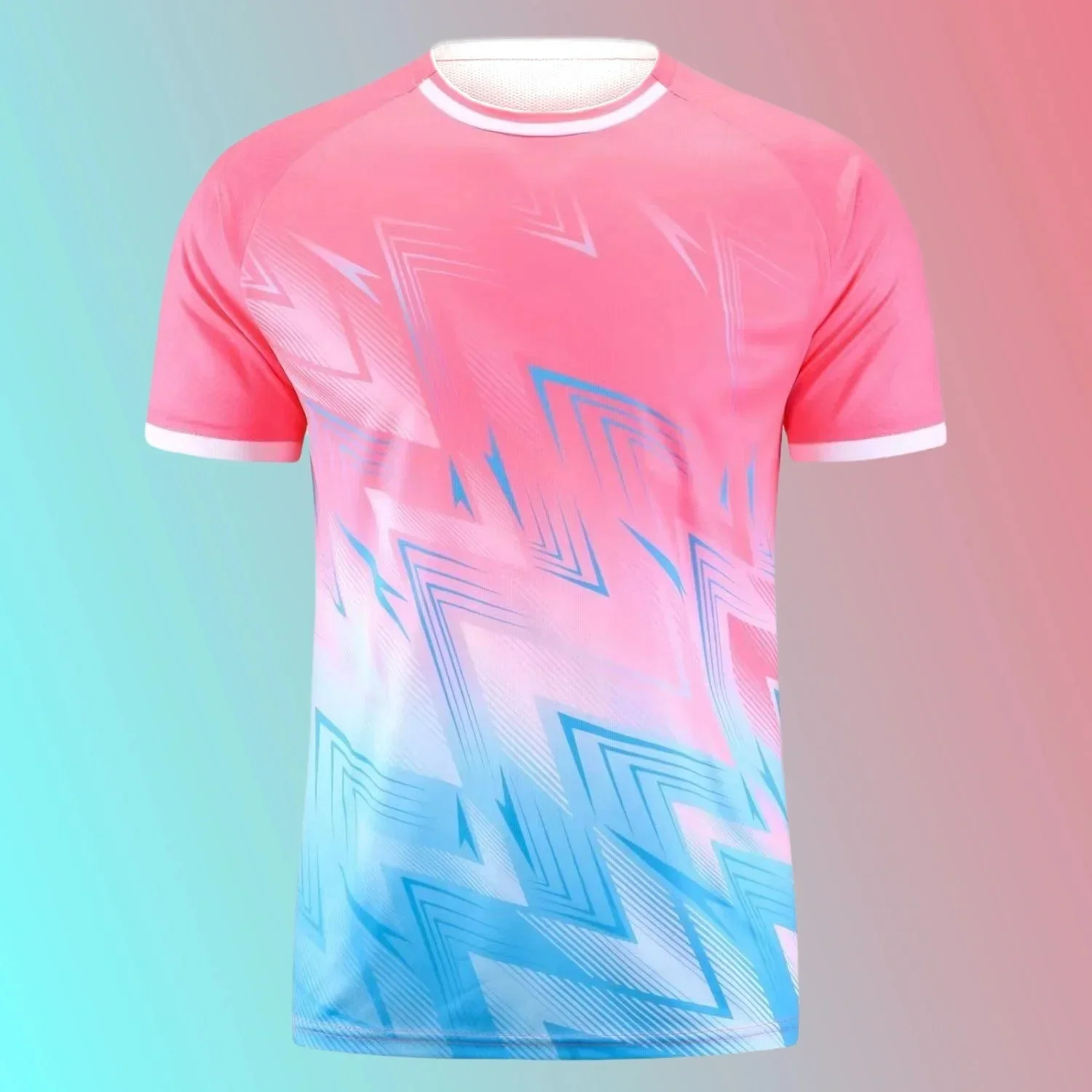 Summer New Table Tennis and Badminton Training Camp Sports 3D Printed Short Sleeved T-shirt Quick Drying Fashionable Loose Fit