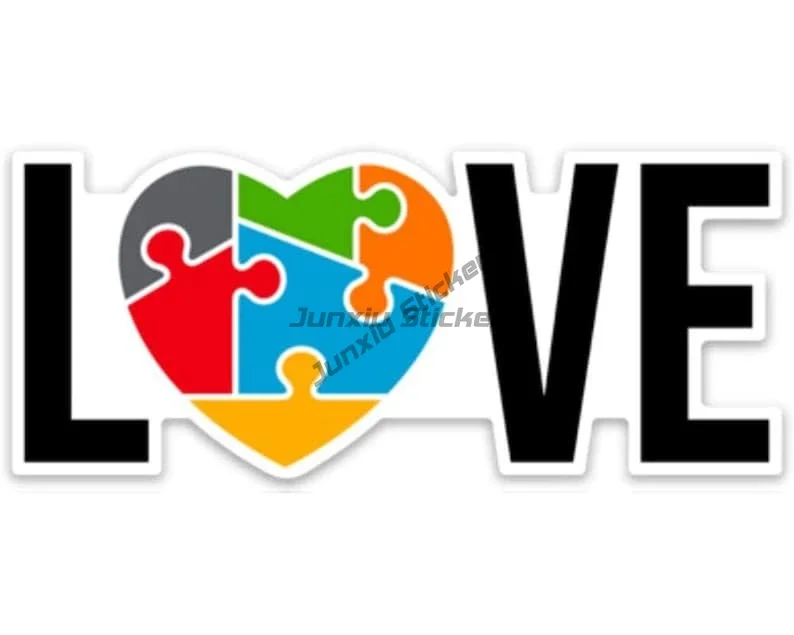 Promote Autism Acceptance Care Autism Child Emblem Color Puzzle Creative Sticker for Motorcycle Laptop Wall Decal Accessories view 3