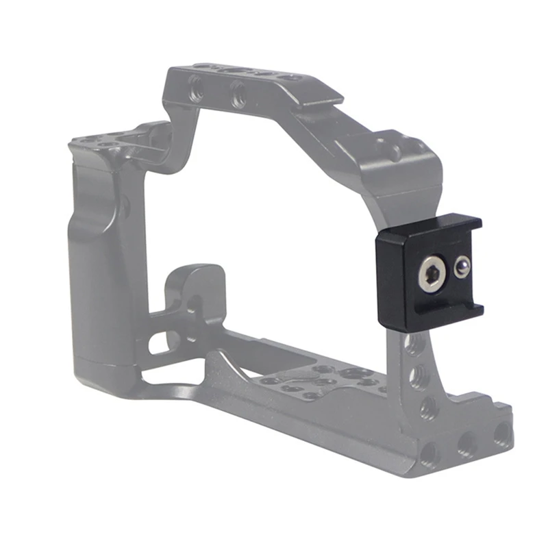 Adaptador Hot-Shoe para DSLR Camera, 360 Graus Rotativo, Camera Rig, Mic, Monitor, Flash Light, Cold Shoe Mount, Segurança, 1/4 "parafuso