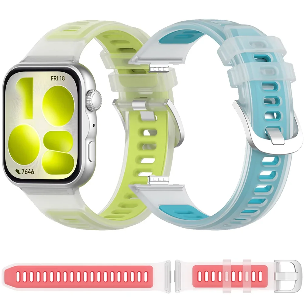 Silicone Strap for Huawei Watch Fit 5 Pro/5 Original Bracelet Correa for Huawei Watch Fit 4 Pro/4 3 Sport Replaceable Wristband