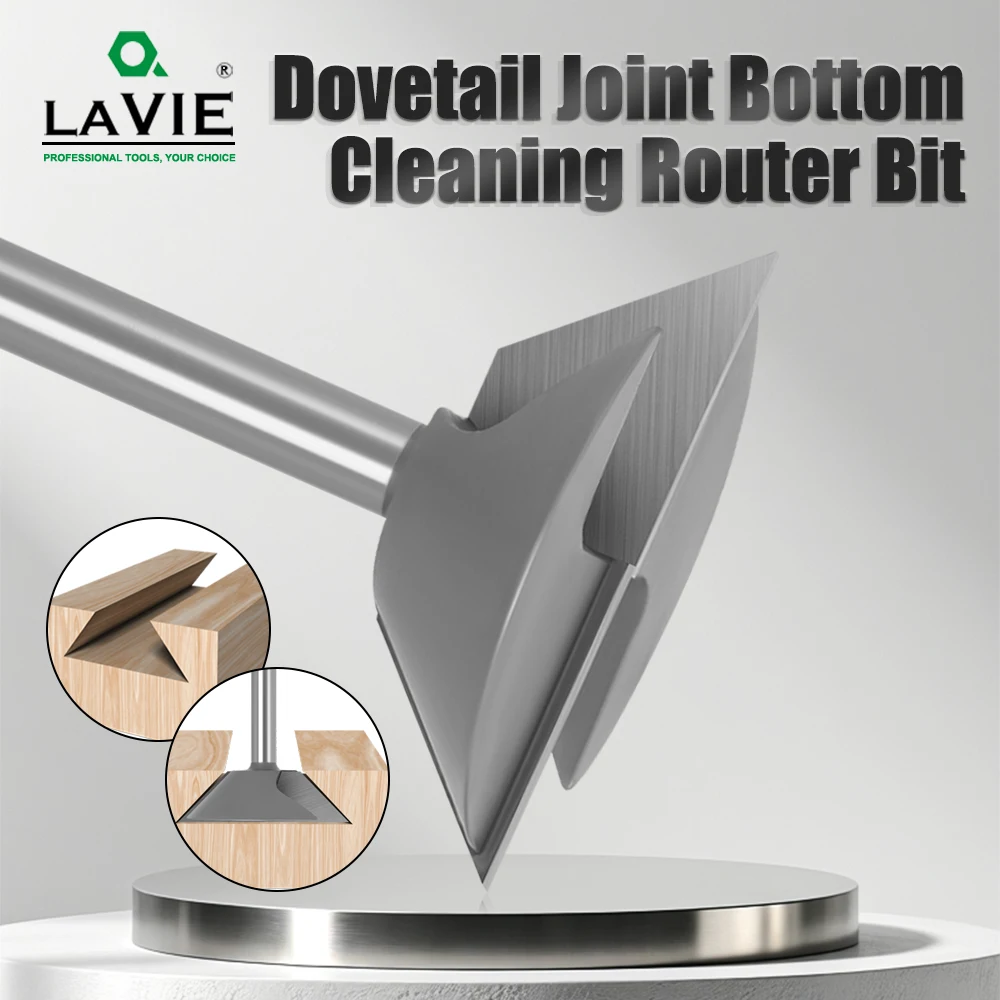 Lavie 1 Stück 8mm Schaft-Bodenfräser, Hartmetallspitze für Holz-Nutfräsen und Bodenfräsen – Detail 1