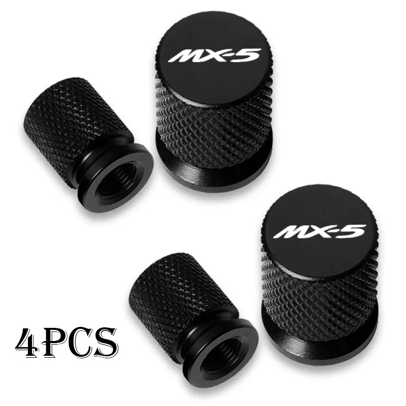 Cache-valve de pneu de voiture, capuchons de valve de pneu, couvre-valve de pneu, anti-poussière, imperméable, pour Mazda MX5, MX-5, ND, RF, MIATA, décoration de voiture, anti-poussière, imperméable