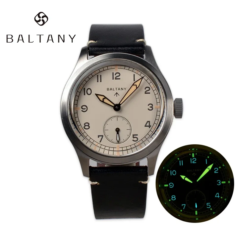 Baltany Vintage Military Chronograph Quartz Watch For Men 39mm Subsecond The Dirty Dozen Field 200M Dive VD78 Movement Retro wat