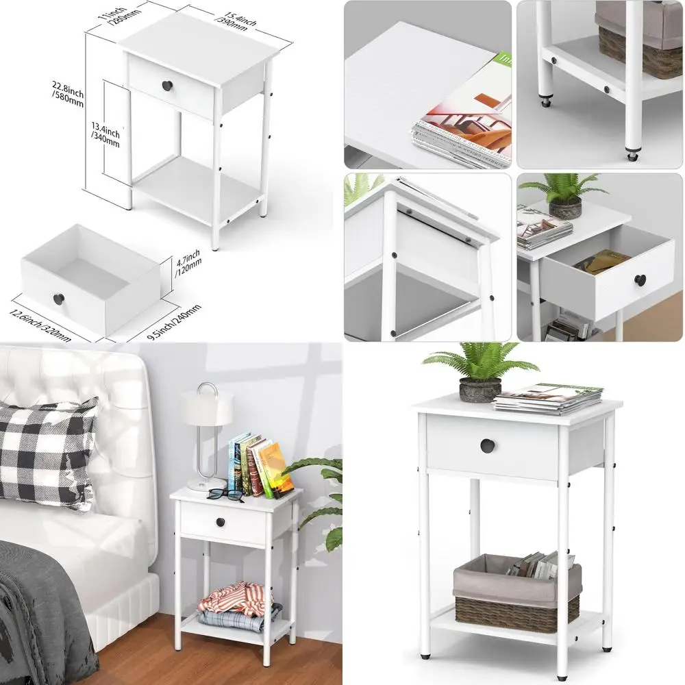 

Деревянная прикроватная тумбочка для небольших помещений: деревенский стильный столик для спальни, гостиной, кабинета и офиса