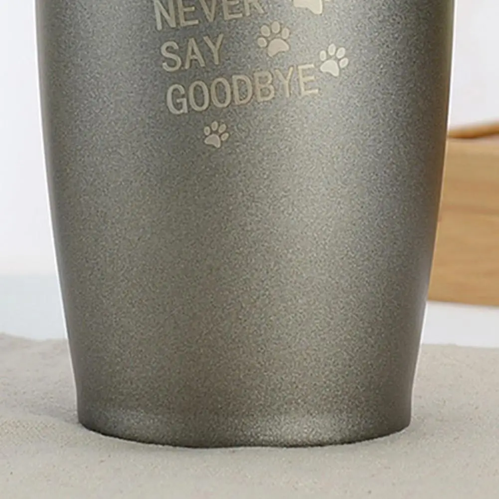 Pet Urn Stainless Steel Pet Cremation Urn for Dogs Cats Paw Print Keepsake Mini Ash Container Never Say Goodbye Tribute Small
