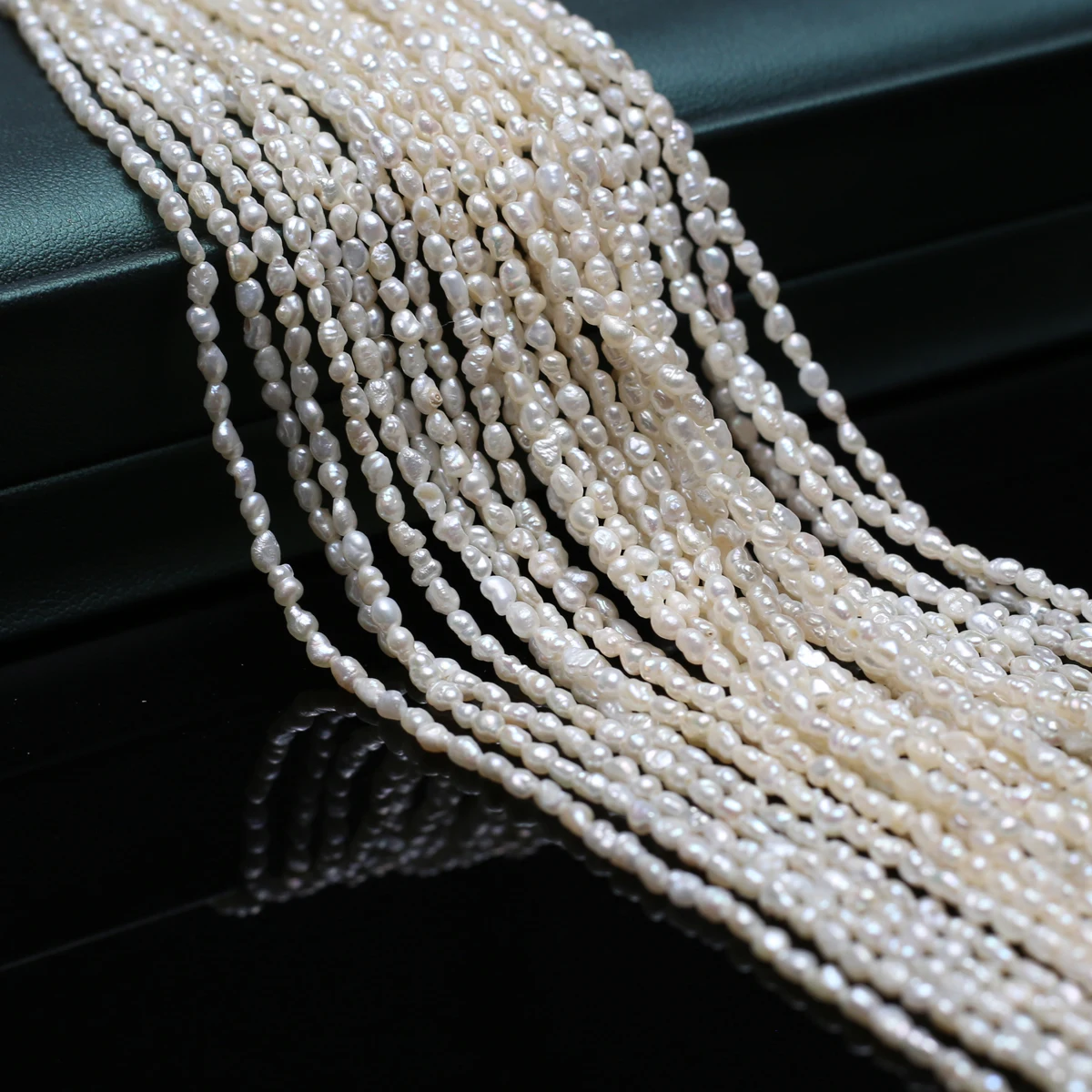 Natural Freshwater Pearl Strand Beads 2-3mm Irregular Shape a Grade for DIY Jewelry Making Women Necklace Bracelet Accessory