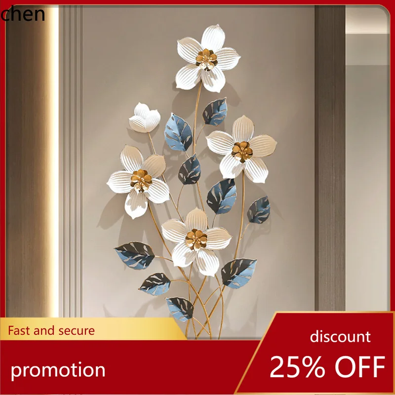 Ht creative modern minimalist entryway grid decorative hanging iron art flower wall hanging