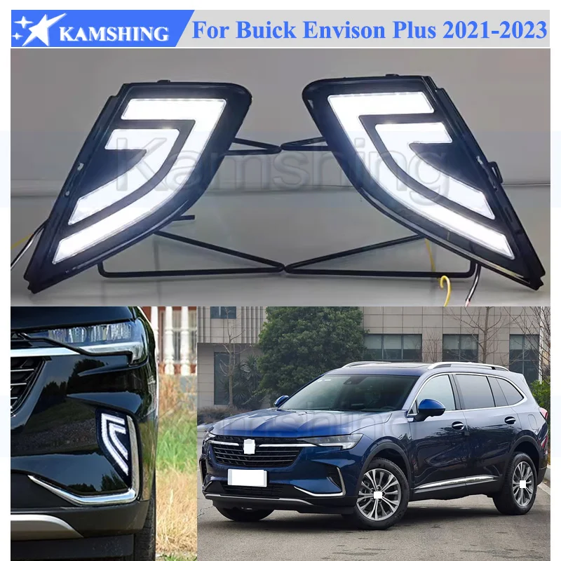 

Kamshing 1 Set Modify LED Daytime Running Light DRL For Buick Envision Plus 2021-2023 Front Foglight Front Driving Light