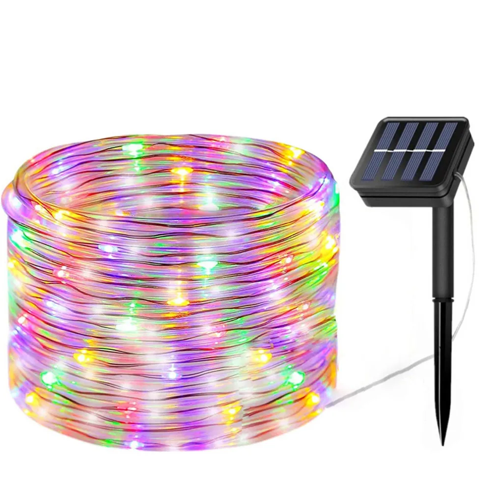 Solar Rope Lights Outdoor LED PVC Tube Fairy String Light Garden Wedding and Birthday Outdoor Holiday Home Decoration