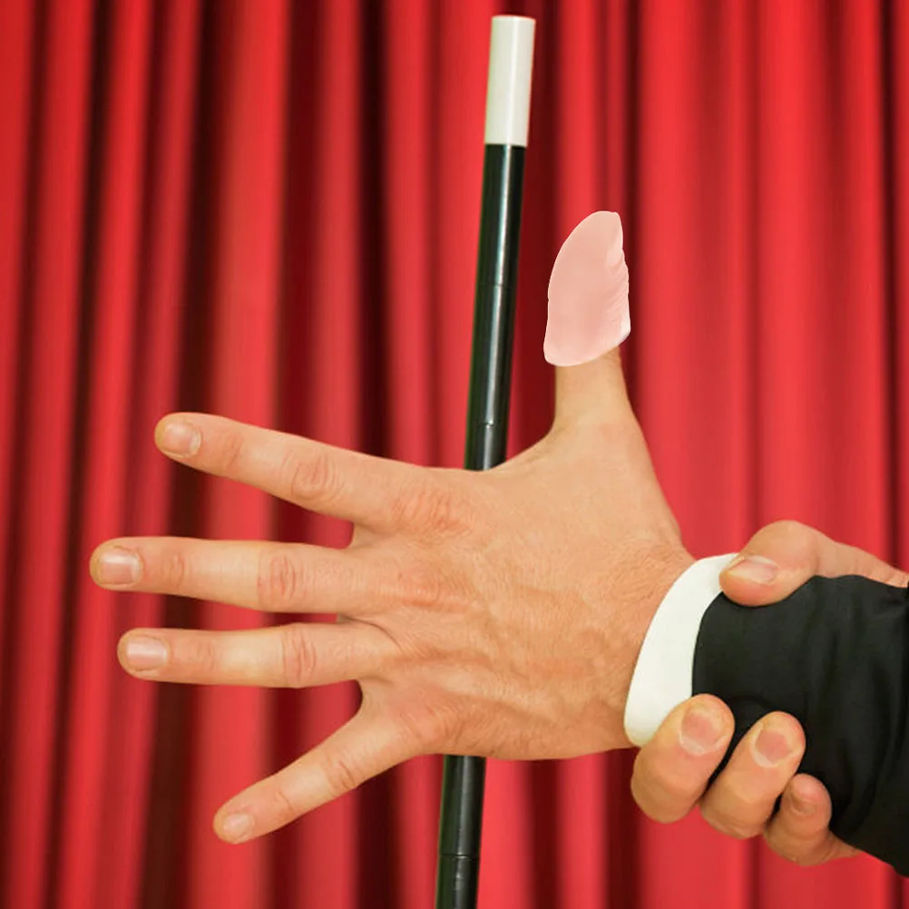 

3Sets Fake Finger Magician Scarf Durable Cloth Plastic Professional Stage Performance Prop Trick Gadget Stage Performance Scarf