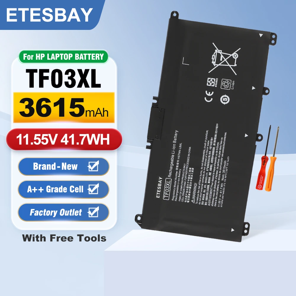 ETESBAY TF03XL Laptop battery For HP TPN-C131 TPN-Q188 TPN-Q189 TPN-Q190 TPN-Q191 TPN-Q201 14-bf033TX 14-bf108TX 14-bf008TU