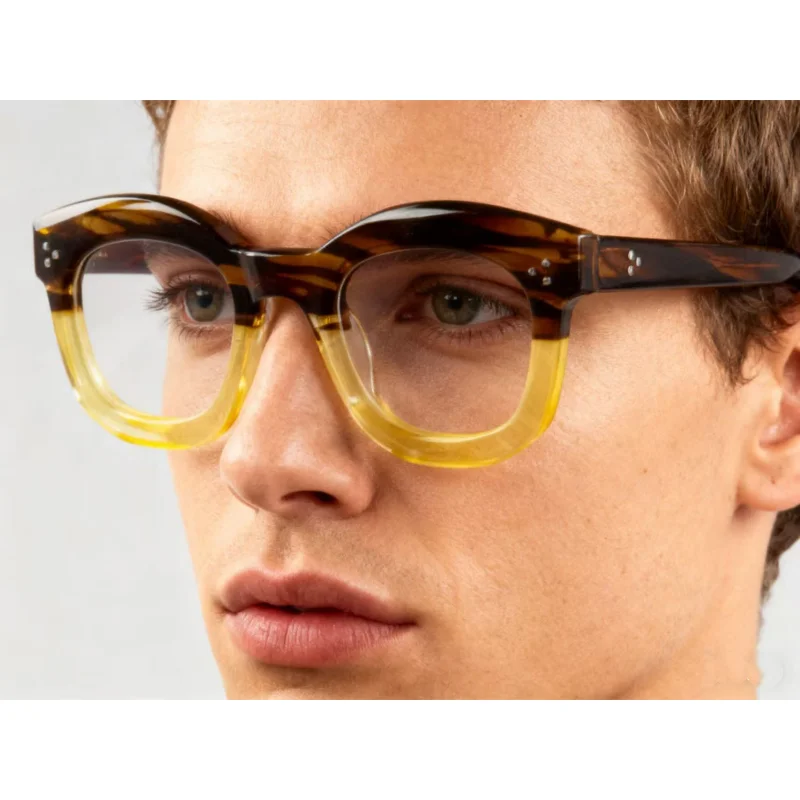 

Thicken Acetate Glasses Frame Men Vintage Luxury Brand Designer Myopia Prescription Reading Glass Optical Eyeglasses Frame Male