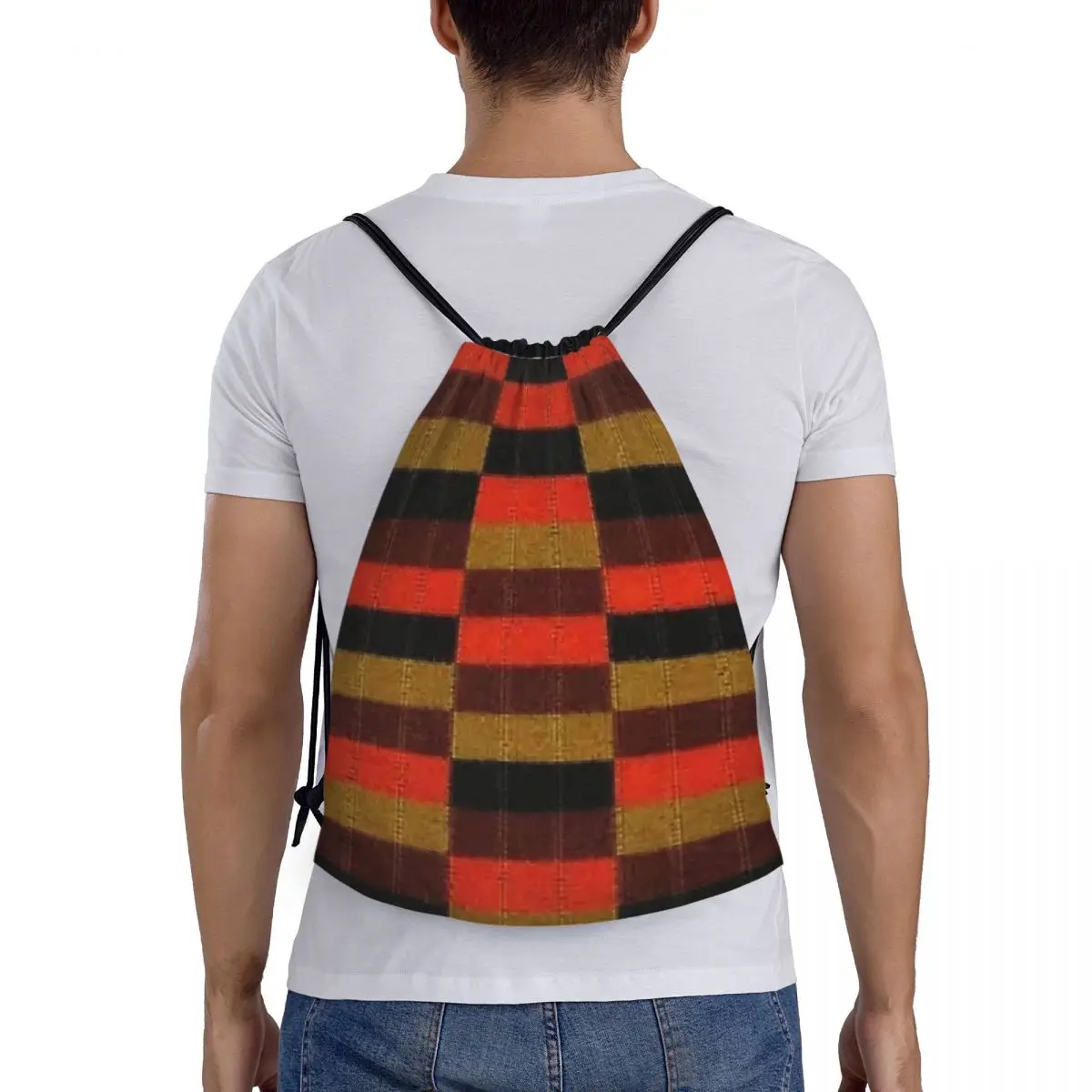 District Line Moquette Seat Cover Backpacks Fashion Drawstring Bundle Pocket Sports Bag Book Bags for Travel Students