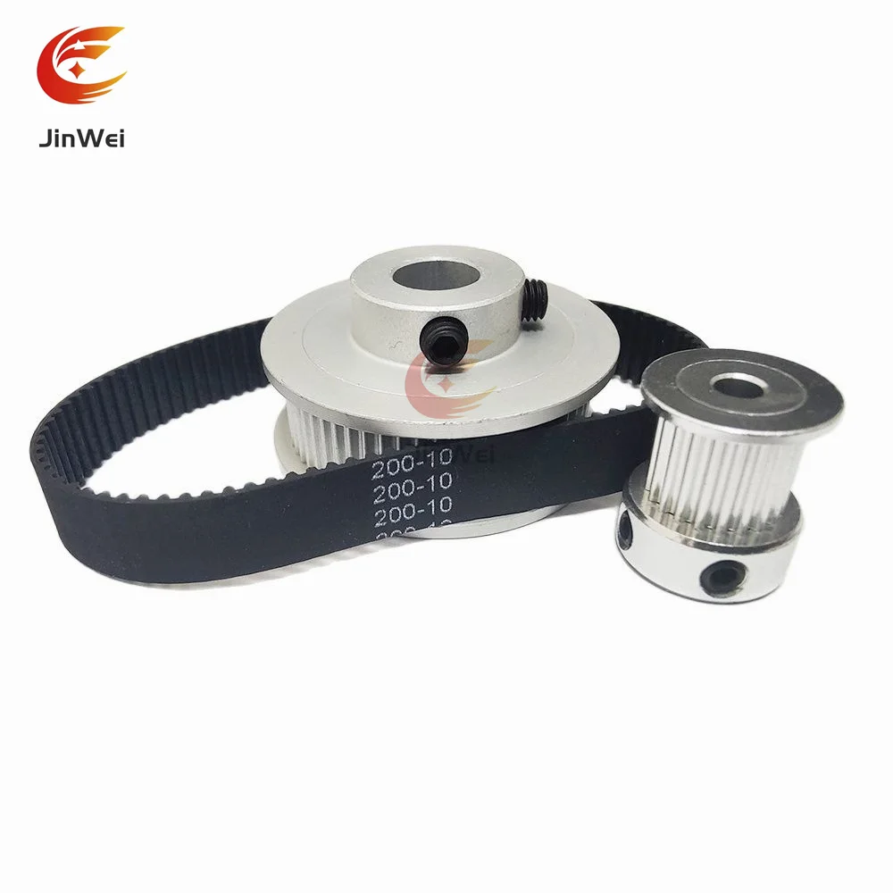 60T 20Teeth 2GT Pulley Belt Kit Belt Width 10mm Reduction 3:1 Bore 3~14mm 3D Printer Synchronous Wheels 2M GT2 Timing Pulley Set
