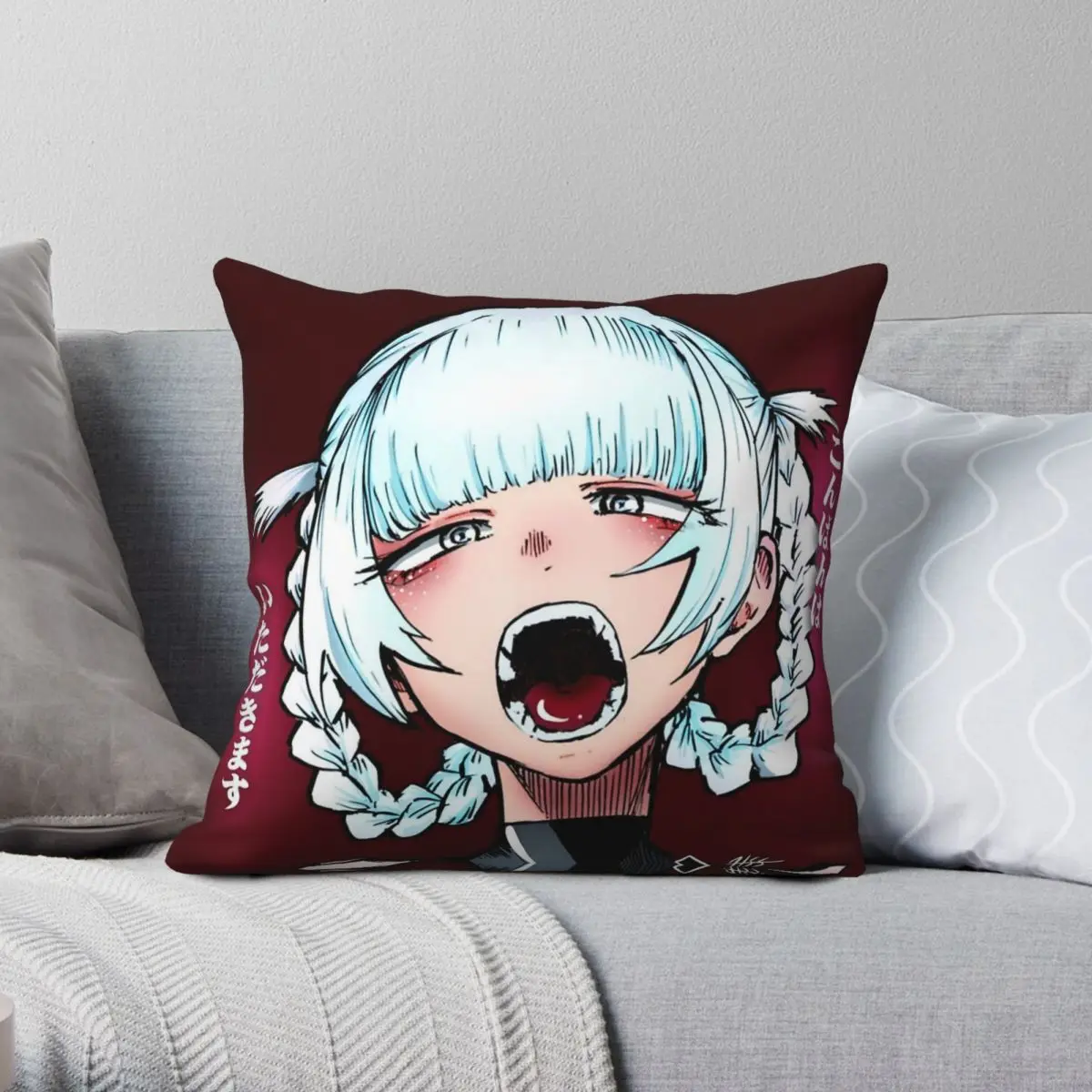 Call Of The Night Nazuna Nanakusa Square Pillowcase Polyester Linen Velvet Printed Zip Decorative Throw Pillow Case Sofa Cover
