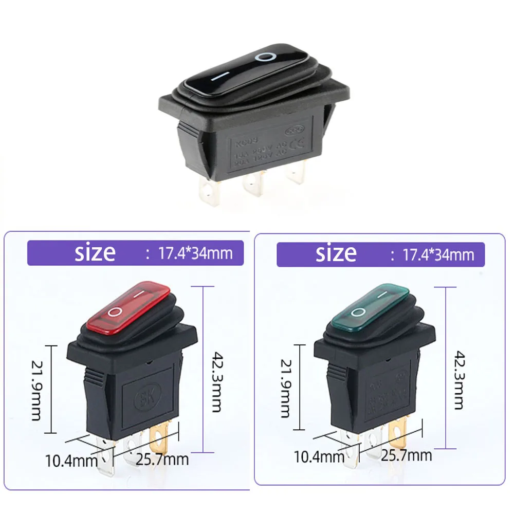 

KCD3 Тип корабля 3 контакта вкл/выкл 15 А 250 В/20 А 125 В переменного тока, стандартный водонепроницаемый переключатель мощности, высокоточный переключатель с фотоэлементами