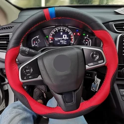 38cm Car Universal Steering Wheel Braid Cover Needles And Thread Soft Microfiber Leather Covers DIY Texture Auto Accessories