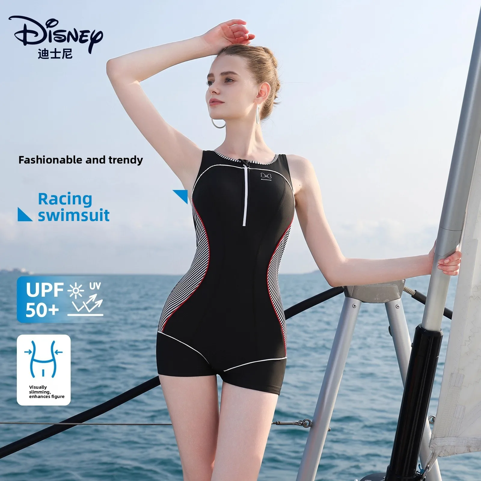 

Disney Swimsuit Women's One-piece Flat Corner Fashion Swimsuit Racing Swimsuit Women's Swimming Pool Special