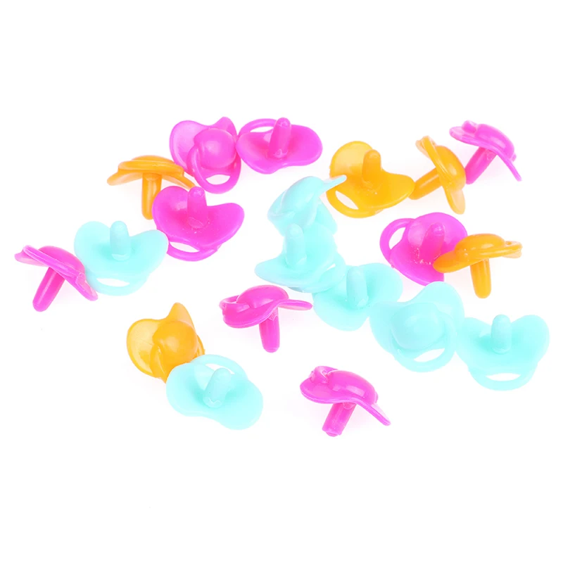 20Pcs Dollhouse Miniature Doll Pacifier Expression Pacifier For Doll Accessories Kids Pretend Play Toys