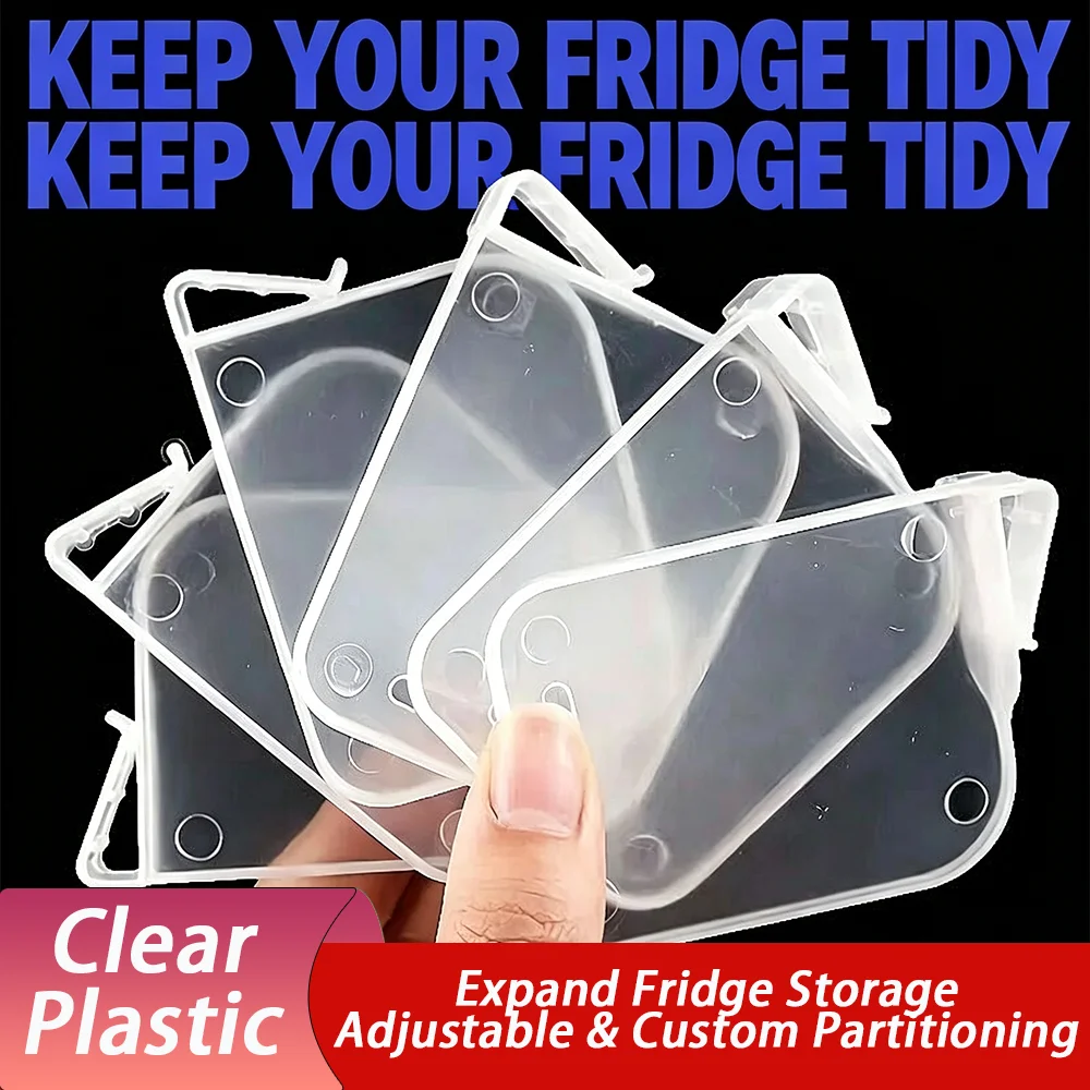 Fridge Side Door Dividers, Multifunctional Universal Buckle Clips, Creative Storage & Classification Partition Boards