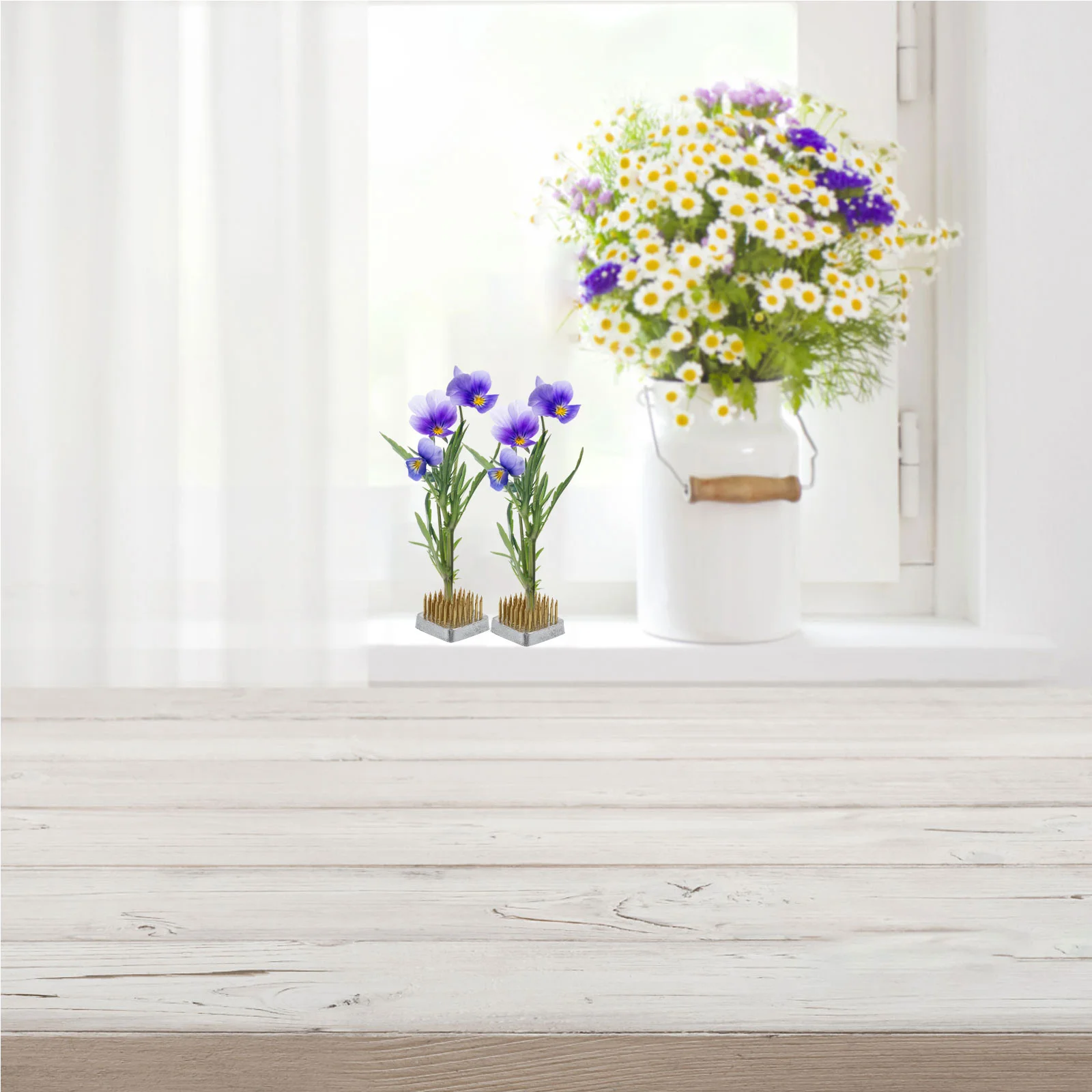 

2 Pcs Jianshan Flower Arrangement Base Studs Jewelry Holder Fixation Floral Mini