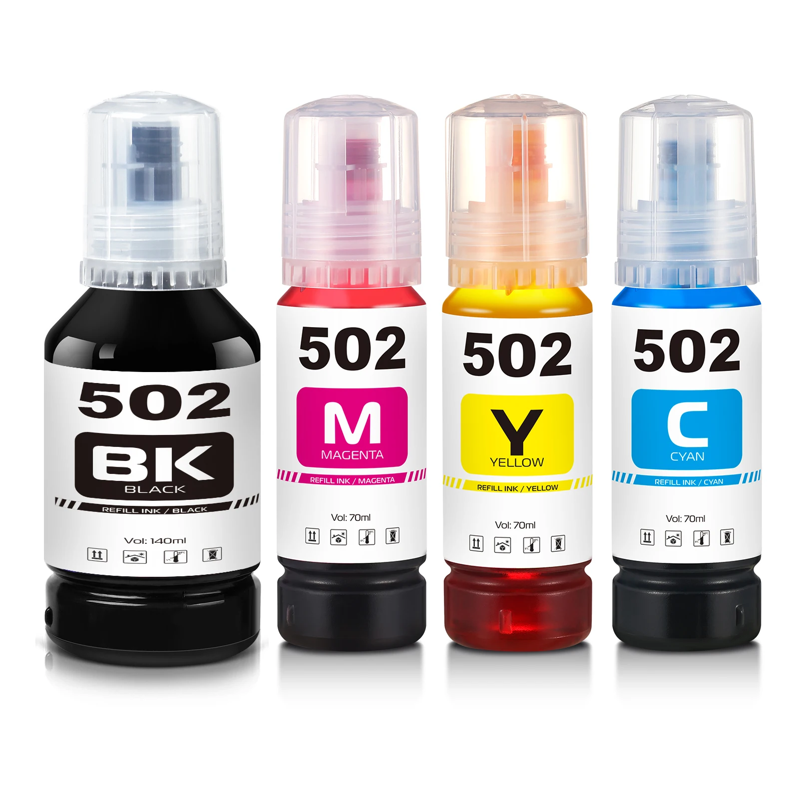 Winnerjet 502 Dye Refill Ink Wysokiej jakości tusz Dye do wszystkich drukarek Deskjet, kompatybilny z Epson ET-2760 ET4760 ET3750 ET3700 ET2700 — zdjęcie produktu 7