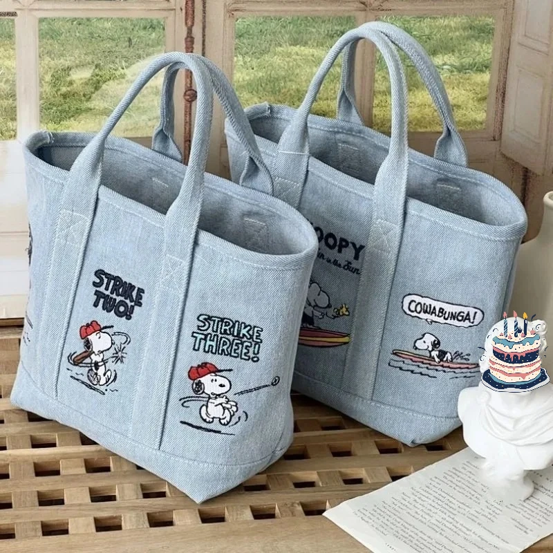 New Cartoon Cute Snoopy Handbag Storage Fashion Popular Small Bag Men and Women Back To School Shoulder Bag Outdoor Travel Bag