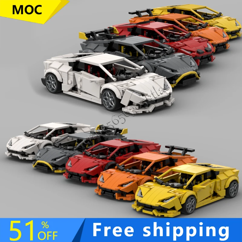 

2265PCS Moc Technology Racing Supercar Collection Model Building Blocks Speed Vehicle Bricks Toys Children Adult Birthday Gifts