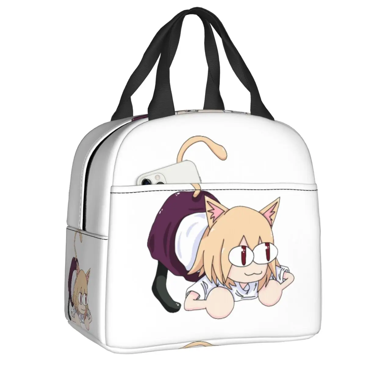 

Термосумки для обедов с мультяшным котом Neco Arc для женщин, портативные термоконтейнеры для еды, ланч-боксы для детей и школьников