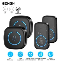 MINI timbre inteligente inalámbrico timbre de puerta de bienvenida 60 tonos de llamada timbre diferenciado timbre de llamada de oficina en casa silencioso enchufe de EE. UU. UE