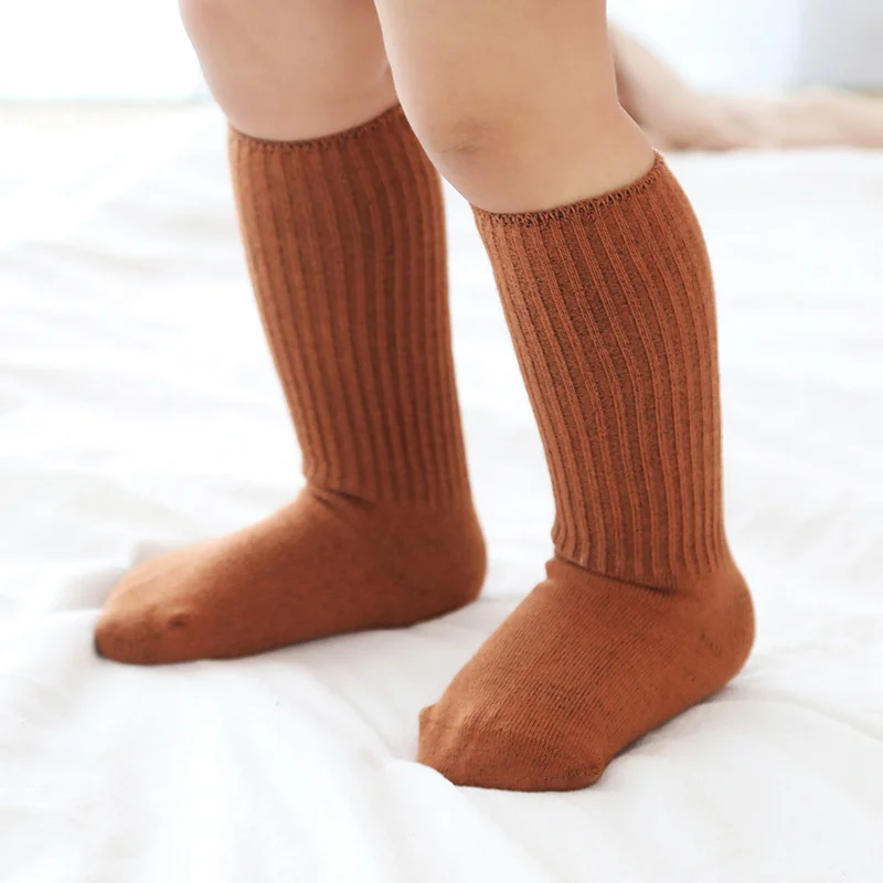 0-5Years Kids Girls Boys Socks Cotton Soft Children's Anti Slip Socks Soft For kids Girls Solid Color Baby Sock Spring Autumn