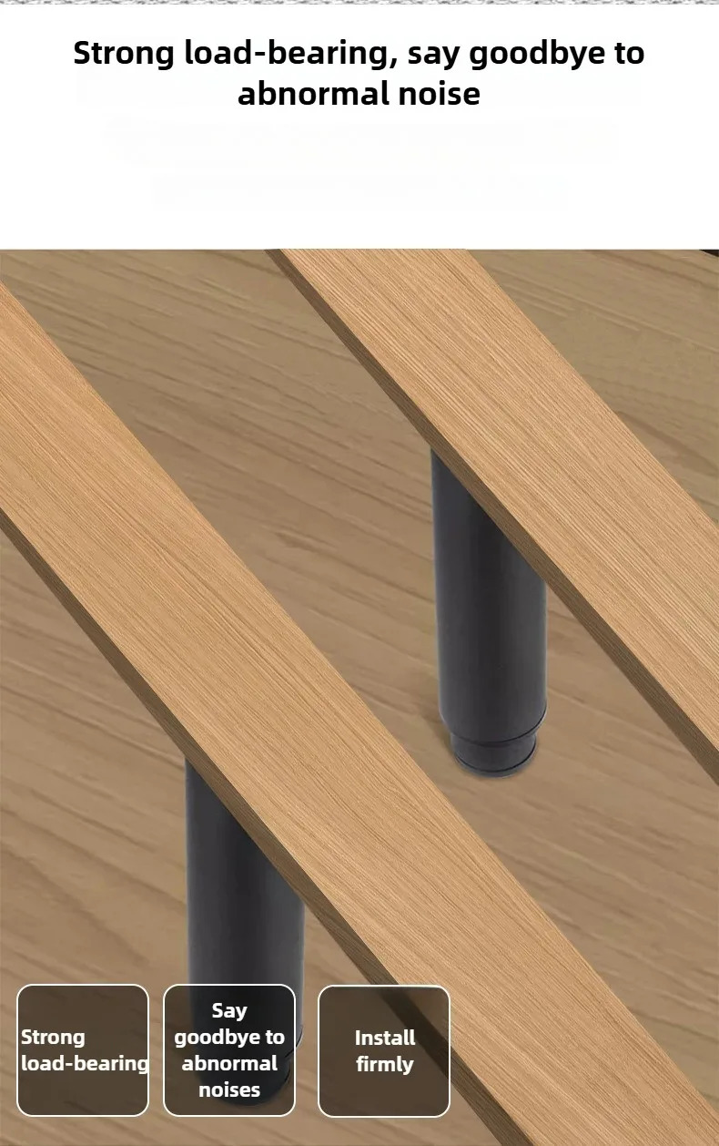 1 Stück Verstellbare Bettbalken-Stützfüße aus kaltgewalztem Stahl, Möbelbeine, Sofabeine, Bodenlasthalterung – Detail 3